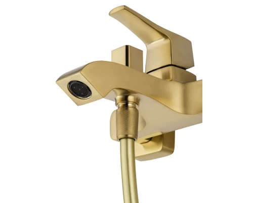 Смеситель для ванны с душем WONZON & WOGHAND FLEX, Брашированное золото (WW-88037072-BG)