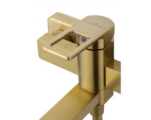 Смеситель для ванны с душем WONZON & WOGHAND FRAME, Брашированное золото (WW-88639010- BG)