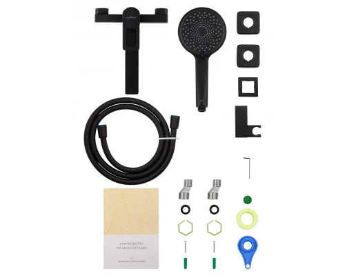 Смеситель для ванны с душем WONZON & WOGHAND FRAME, Черный матовый (WW-88639010-MB)