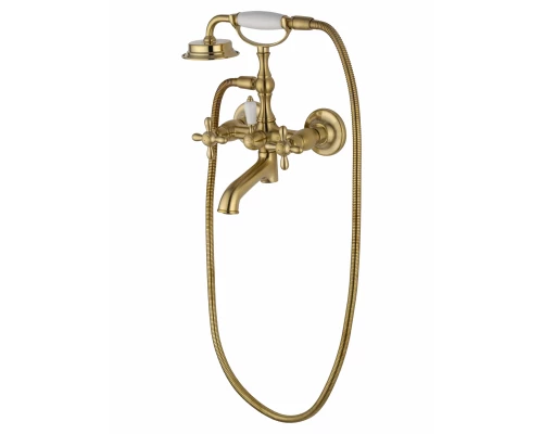 Смеситель для ванны с душем WONZON & WOGHAND RETRO, Брашированное золото (WW-88639020- BG)