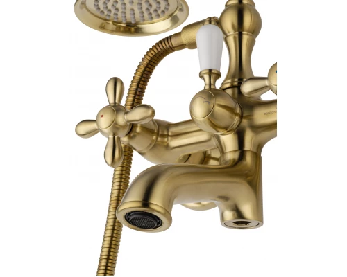 Смеситель для ванны с душем WONZON & WOGHAND RETRO, Брашированное золото (WW-88639020- BG)