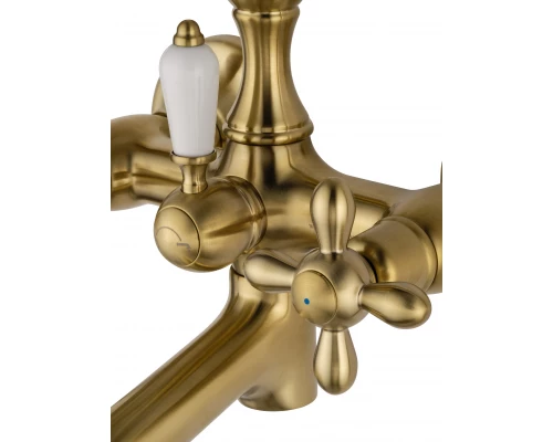 Смеситель для ванны с душем WONZON & WOGHAND RETRO, Брашированное золото (WW-88639020- BG)