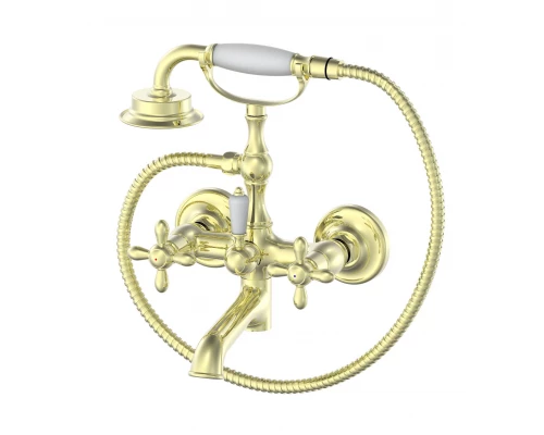 Смеситель для ванны с душем WONZON & WOGHAND RETRO, Глянцевое золото (WW-88639020-PG)