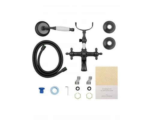 Смеситель для ванны с душем WONZON & WOGHAND RETRO, Темный графит (WW-88639020-BGM)