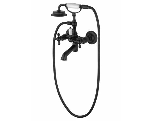 Смеситель для ванны с душем WONZON & WOGHAND RETRO, Черный матовый (WW-88639020-MB)