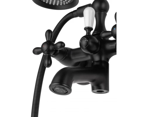 Смеситель для ванны с душем WONZON & WOGHAND RETRO, Черный матовый (WW-88639020-MB)