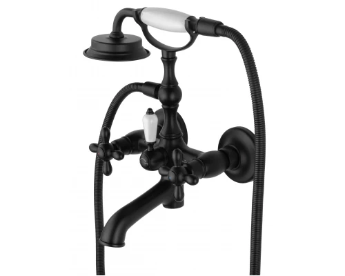 Смеситель для ванны с душем WONZON & WOGHAND RETRO, Черный матовый (WW-88639020-MB)