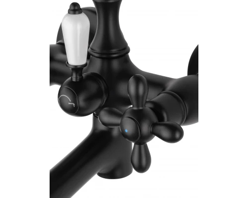 Смеситель для ванны с душем WONZON & WOGHAND RETRO, Черный матовый (WW-88639020-MB)