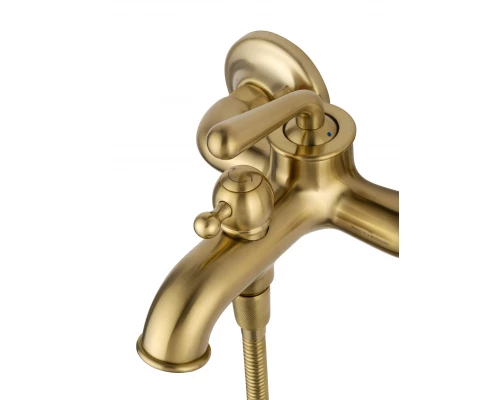 Смеситель для ванны с душем WONZON & WOGHAND STEAM, Брашированное золото (WW-88639008-BG)