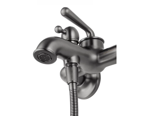 Смеситель для ванны с душем WONZON & WOGHAND STEAM, Темный графит (WW-88639008-BGM)