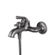 Смеситель для ванны с душем WONZON & WOGHAND STEAM, Темный графит (WW-88639008-BGM)