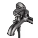 Смеситель для ванны с душем WONZON & WOGHAND STEAM, Темный графит (WW-88639008-BGM)
