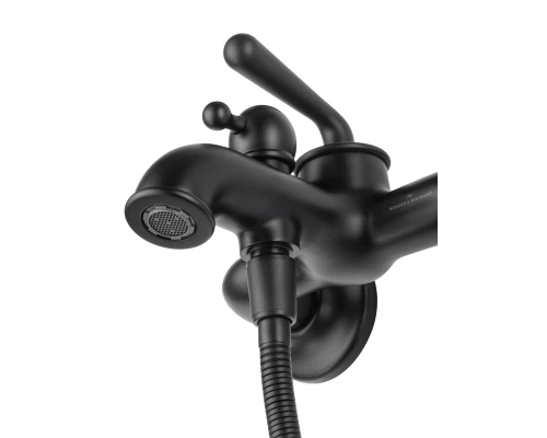 Смеситель для ванны с душем WONZON & WOGHAND STEAM, Черный матовый (WW-88639008-MB)