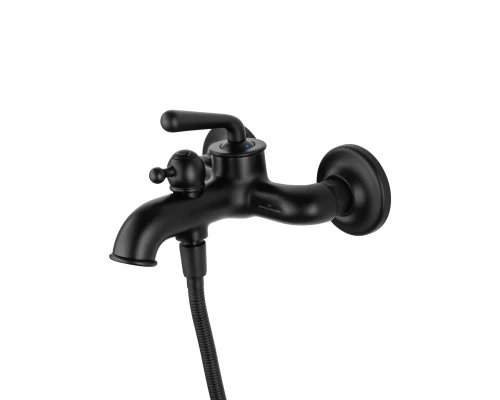 Смеситель для ванны с душем WONZON & WOGHAND STEAM, Черный матовый (WW-88639008-MB)