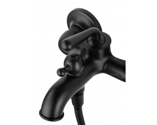 Смеситель для ванны с душем WONZON & WOGHAND STEAM, Черный матовый (WW-88639008-MB)