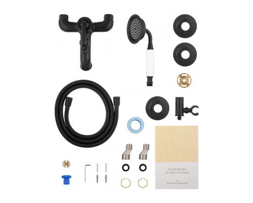 Смеситель для ванны с душем WONZON & WOGHAND STEAM, Черный матовый (WW-88639008-MB)