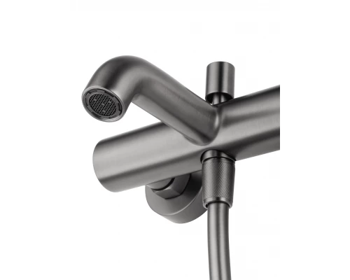 Смеситель для ванны с душем WONZON & WOGHAND STICK, Темный графит (WW-88639017-BGM)