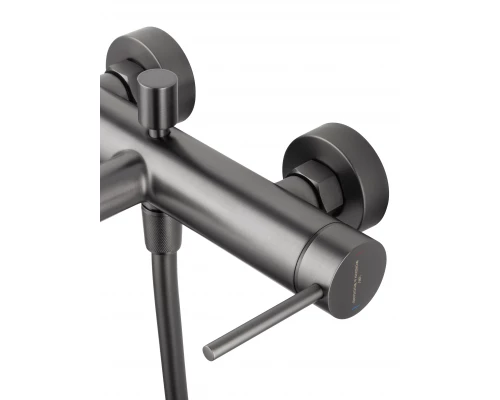 Смеситель для ванны с душем WONZON & WOGHAND STICK, Темный графит (WW-88639017-BGM)