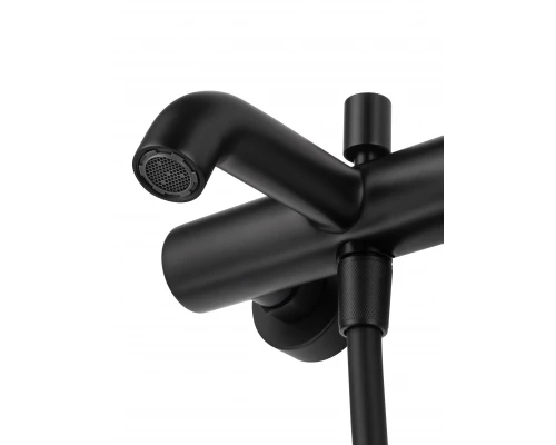 Смеситель для ванны с душем WONZON & WOGHAND STICK, Черный матовый (WW-88639017-MB)