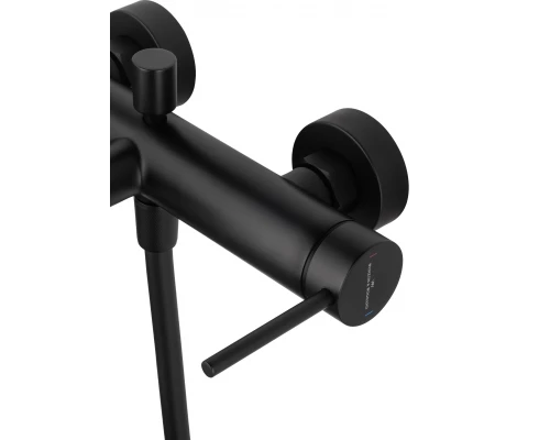 Смеситель для ванны с душем WONZON & WOGHAND STICK, Черный матовый (WW-88639017-MB)