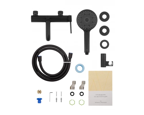 Смеситель для ванны с душем WONZON & WOGHAND STICK, Черный матовый (WW-88639017-MB)