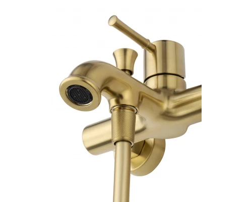 Смеситель для ванны с душем WONZON & WOGHAND TOR, Брашированное золото (WW-88037073-BG)