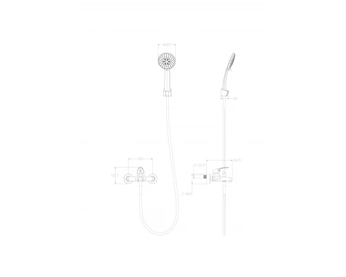 Смеситель для ванны с душем WONZON & WOGHAND, Хром (WW-4530-CR)