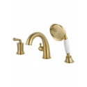 Смеситель на борт ванны WONZON & WOGHAND STEAM, Брашированное золото (WW-88659008-BG)