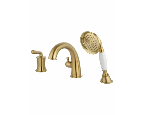 Смеситель на борт ванны WONZON & WOGHAND STEAM, Брашированное золото (WW-88659008-BG)
