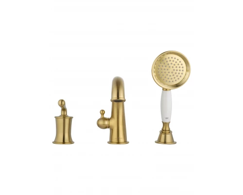 Смеситель на борт ванны WONZON & WOGHAND STEAM, Брашированное золото (WW-88659008-BG)