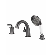 Смеситель на борт ванны WONZON & WOGHAND STEAM, Темный графит (WW-88659008-BGM)