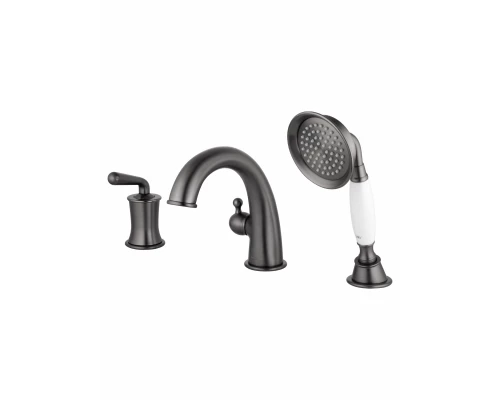 Смеситель на борт ванны WONZON & WOGHAND STEAM, Темный графит (WW-88659008-BGM)