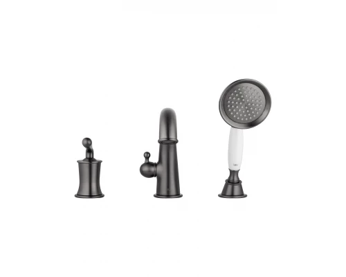 Смеситель на борт ванны WONZON & WOGHAND STEAM, Темный графит (WW-88659008-BGM)