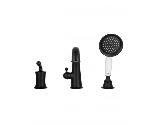 Смеситель на борт ванны WONZON & WOGHAND STEAM, Черный матовый (WW-88659008-MB)