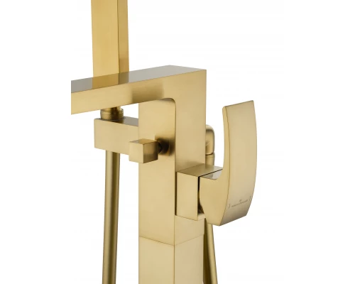 Смеситель для ванны напольного монтажа WONZON & WOGHAND FIT, Брашированное золото (WW-88649009- BG)