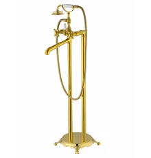 Смеситель для ванны напольного монтажа WONZON & WOGHAND RETRO, Глянцевое золото (WW-88649020-PG)