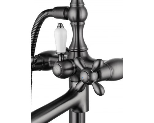 Смеситель для ванны напольного монтажа WONZON & WOGHAND RETRO, Темный графит (WW-88649020-BGM)