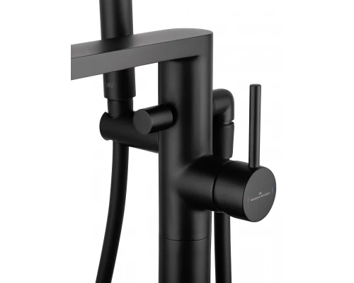 Смеситель для ванны напольного монтажа WONZON & WOGHAND STICK, Черный матовый (WW-88649901-MB)