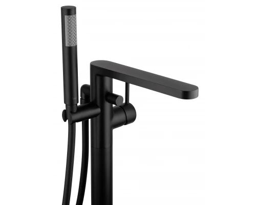 Смеситель для ванны напольного монтажа WONZON & WOGHAND STICK, Черный матовый (WW-88649901-MB)