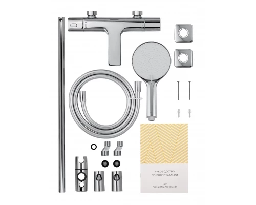 Смеситель для ванны с душем и термостатом WONZON & WOGHAND SOLID, Хром (WW-C2011-A-CR)
