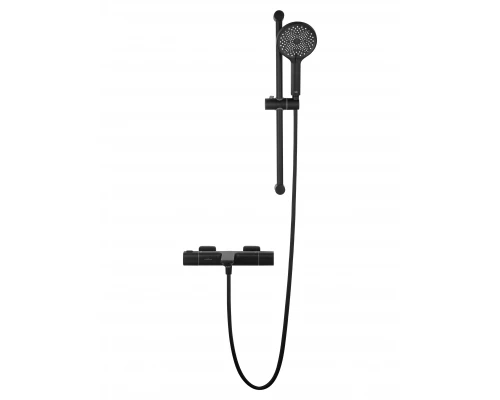 Смеситель для ванны с душем и термостатом WONZON & WOGHAND SOLID, Черный матовый (WW-C2011-A-MB)