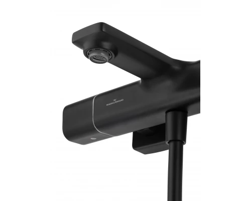 Смеситель для ванны с душем и термостатом WONZON & WOGHAND SOLID, Черный матовый (WW-C2011-A-MB)