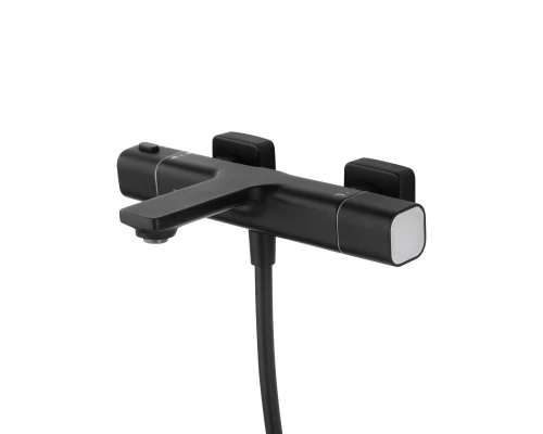 Смеситель для ванны с душем и термостатом WONZON & WOGHAND SOLID, Черный матовый (WW-C2011-A-MB)