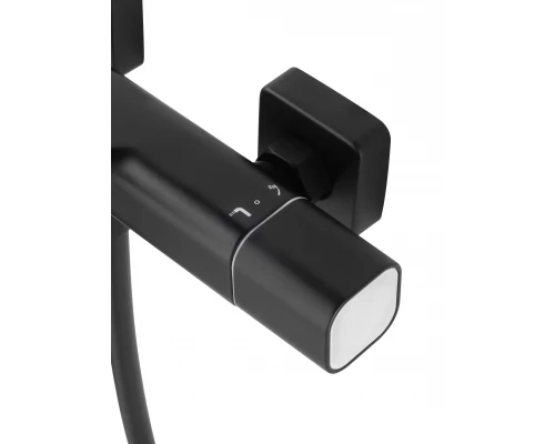 Смеситель для ванны с душем и термостатом WONZON & WOGHAND SOLID, Черный матовый (WW-C2011-A-MB)