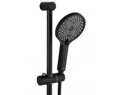 Смеситель для ванны с душем и термостатом WONZON & WOGHAND SOLID, Черный матовый (WW-C2011-A-MB)