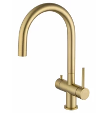 Смеситель для кухни c подключением фильтра WONZON & WOGHAND, Брашированное золото (WW-3211-BG)