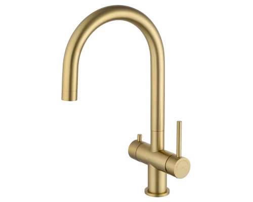 Смеситель для кухни c подключением фильтра WONZON & WOGHAND, Брашированное золото (WW-3211-BG)