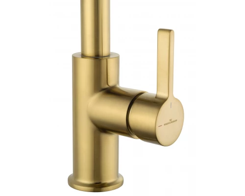 Смеситель для кухни c подключением фильтра WONZON & WOGHAND, Брашированное золото (WW-88458008-BG)