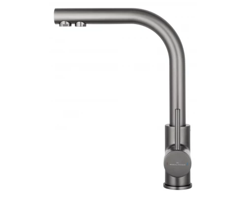 Смеситель для кухни c подключением фильтра WONZON & WOGHAND, Темный графит (WW-88458005-BGM)