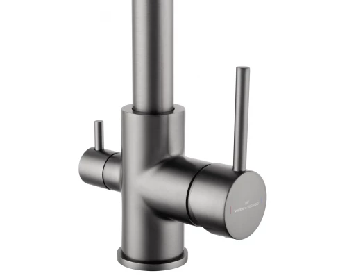 Смеситель для кухни c подключением фильтра WONZON & WOGHAND, Темный графит (WW-88458005-BGM)